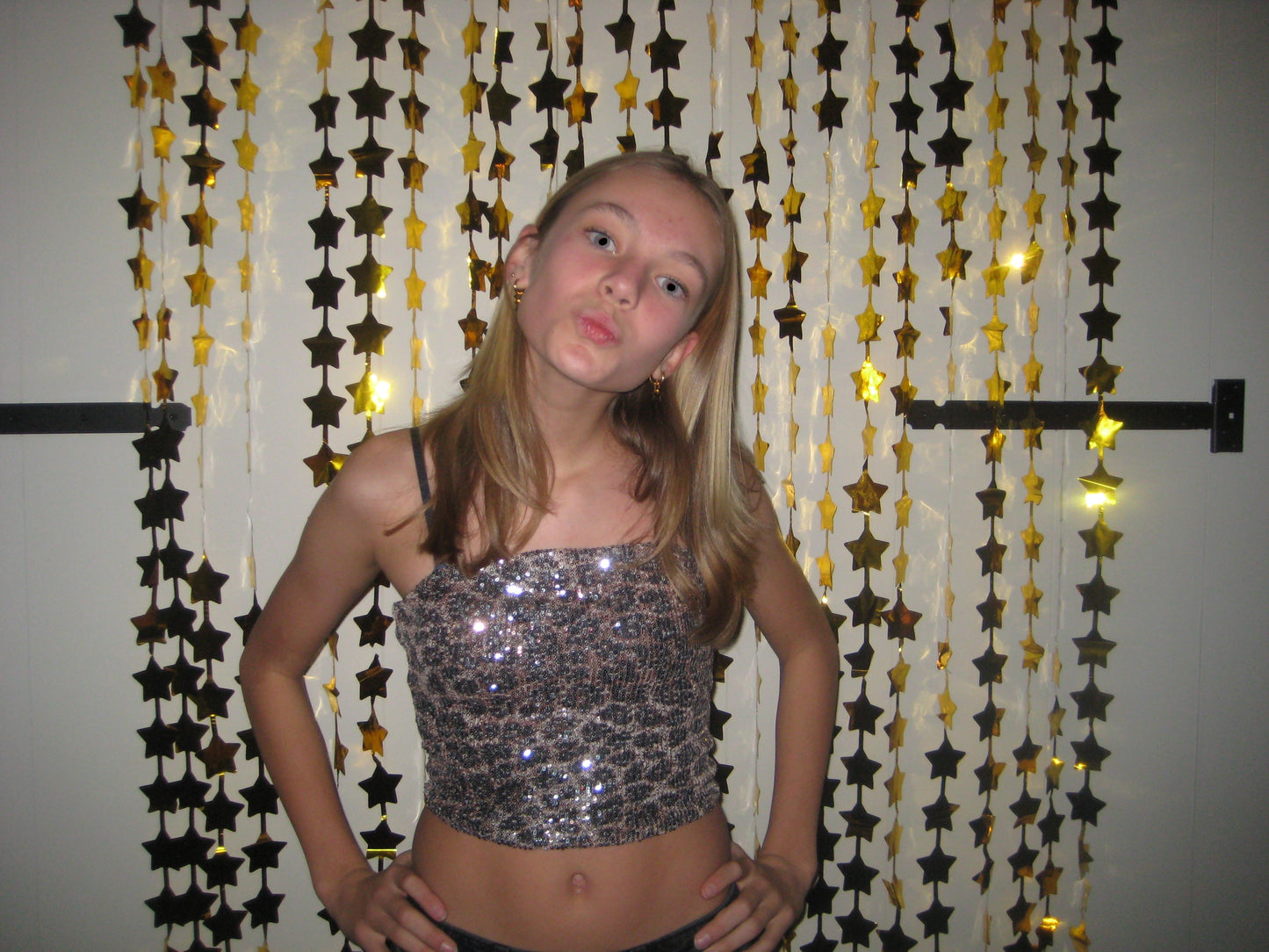 "Glitter" tube top leopard