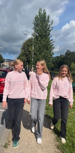 "USA" sweater pink
