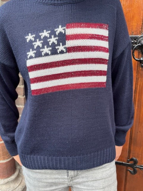 "USA" sweater navy