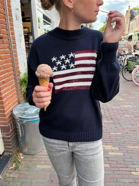 "USA" sweater navy